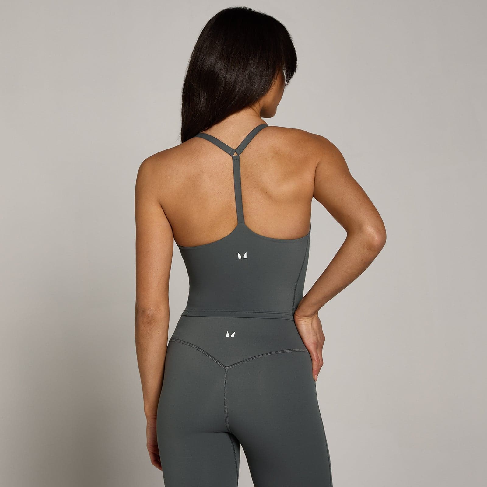 Mp Women'S Tempo Strappy Racerback Vest - Dark Grey - Xxl