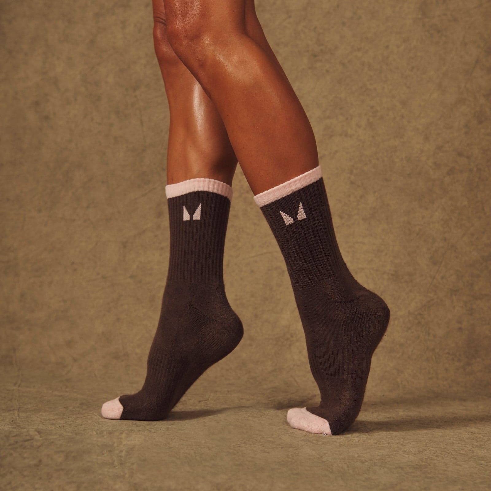 Mp X Tatiana Kontrast-Socken (3er-Pack) – Mokka/Warmgrau/Blassrosa - Uk 6-8