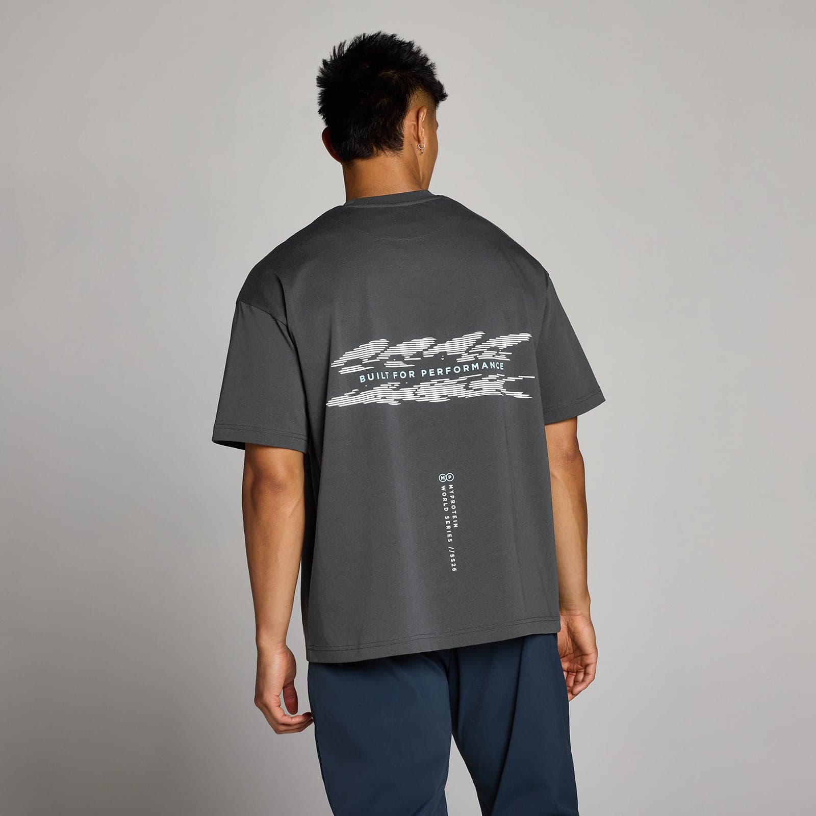 Mp Herren Hybrid Built For Performance Grafik-T-Shirt – Dunkelgrau - Xl
