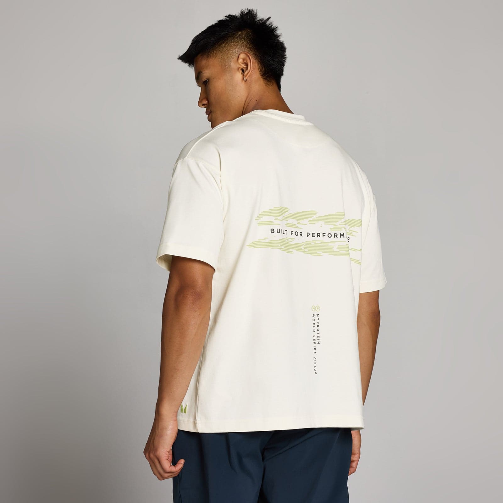 Mp Herren Hybrid Built For Performance Grafik-T-Shirt - Vintage-Weiß - M