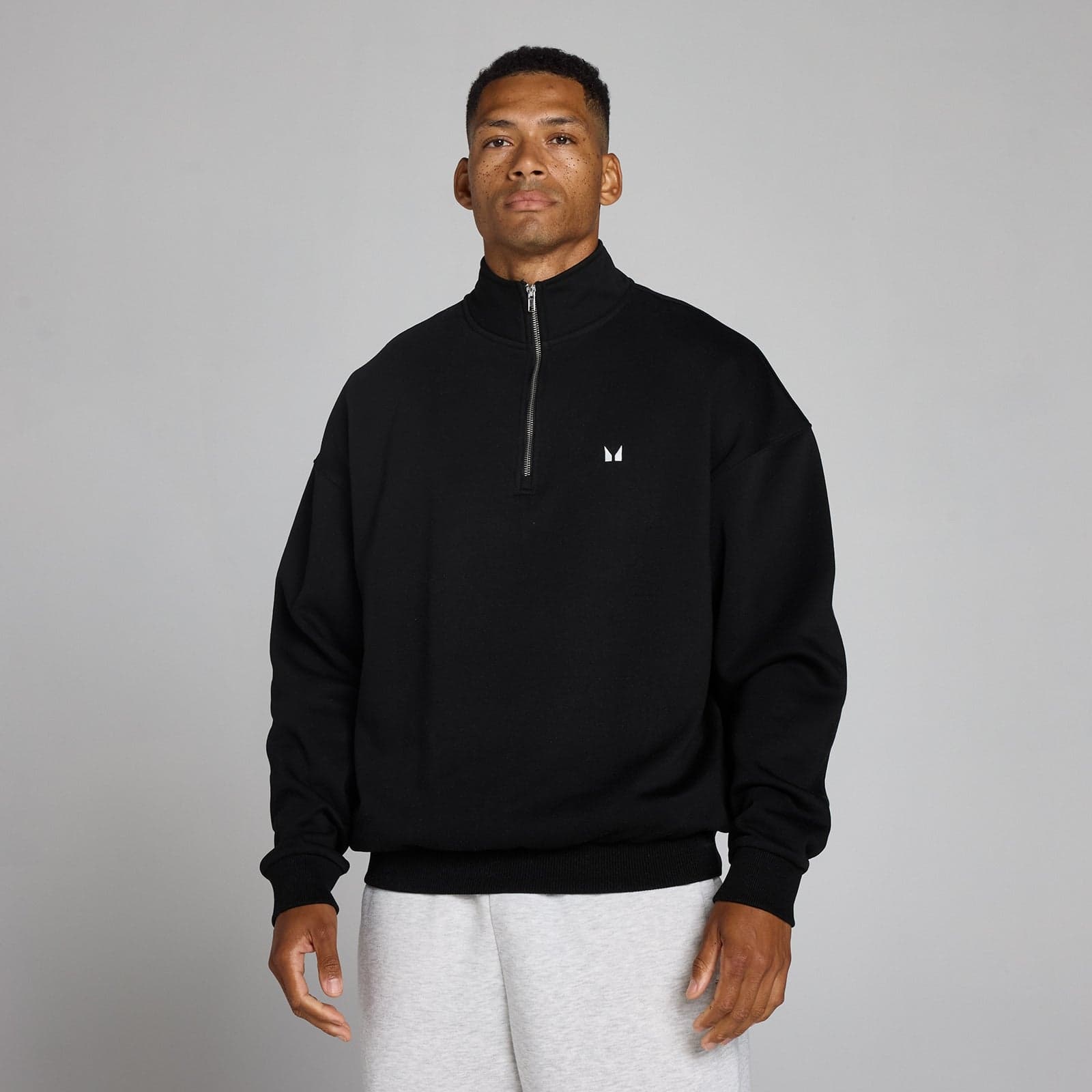 Mp Men'S Rest Day Oversized 1/4 Zip - Black - Xxxl