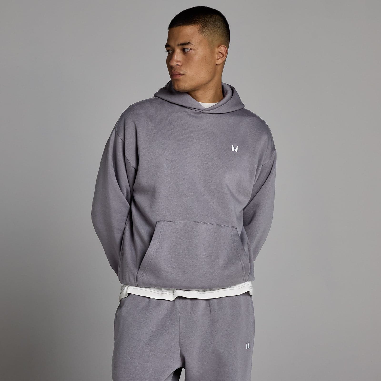 Mp Herren Rest Day Oversized-Hoodie - Dunkel Meliert - Xxxl