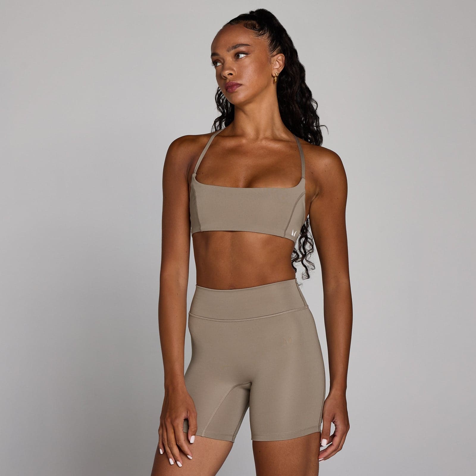 Mp Damen Training Sport-Bh Mit Offenem Rücken – Light Taupe - Xs