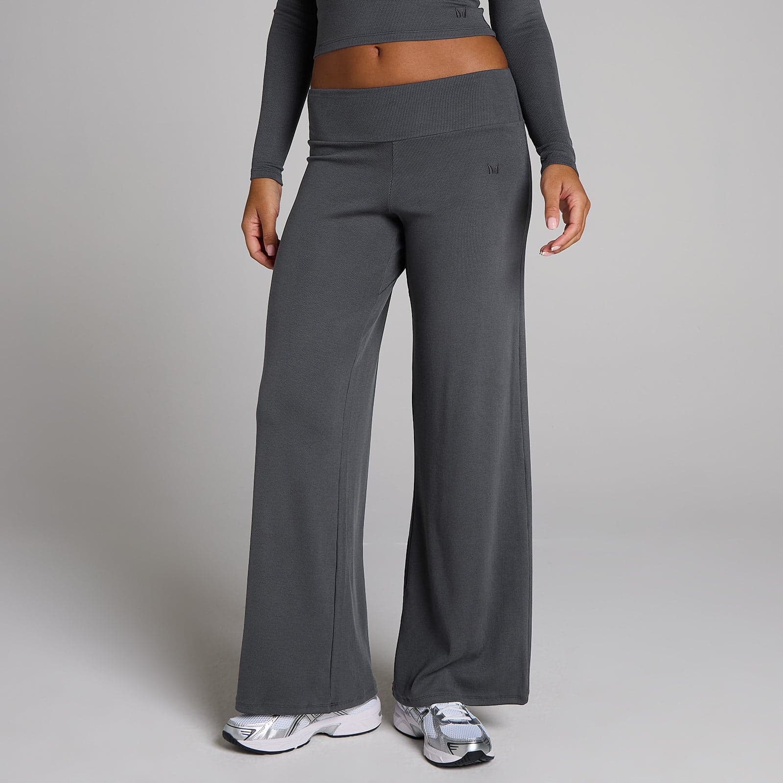 Mp Gerippte Wide-Leg-Leggings Für Damen – Kräftiges Grau - M
