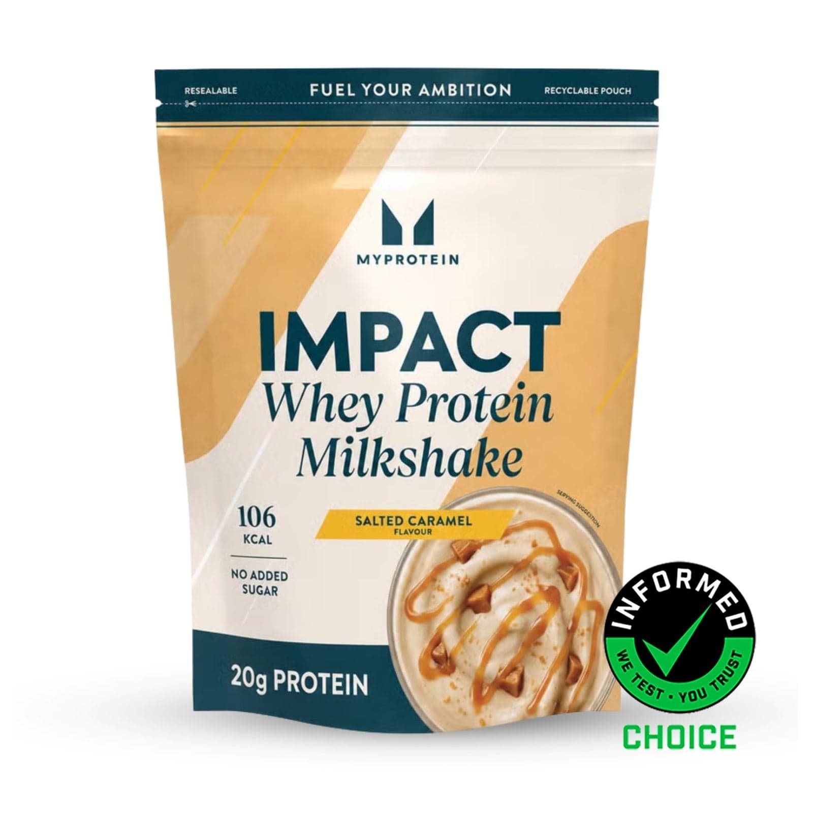 Impact Whey Protein Milchshake - 870g - 30portionen - Gesalzenes Karamell