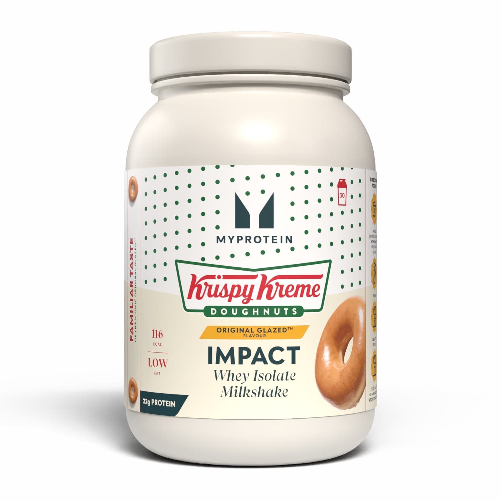 Impact Whey Isolate Milchshake - 960g - 30portionen - Krispy Kreme® Original Glazed™ Doughnut