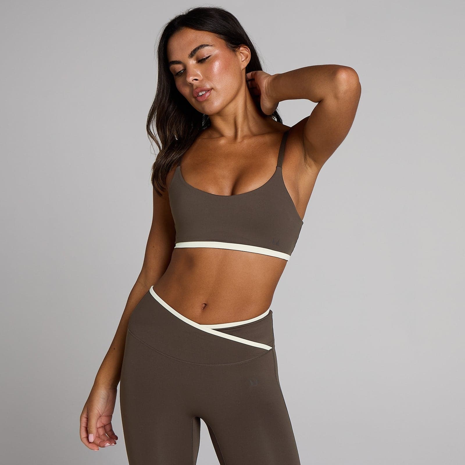 Mp Damen Tempo Contrast Sport-Bh - Schokolade - M