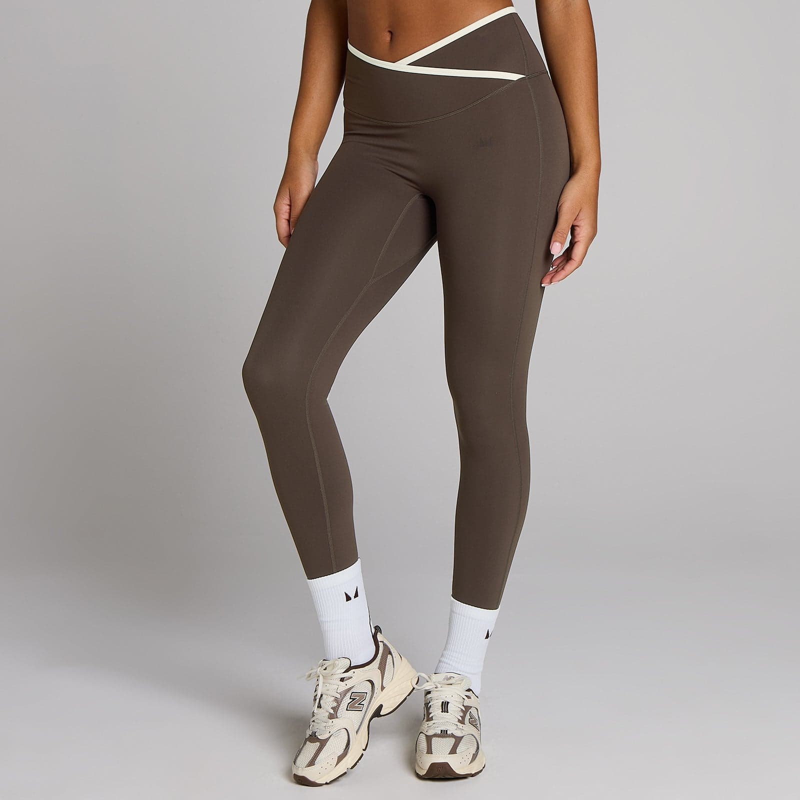 Mp Damen Tempo Contrast Leggings - Schokolade - L