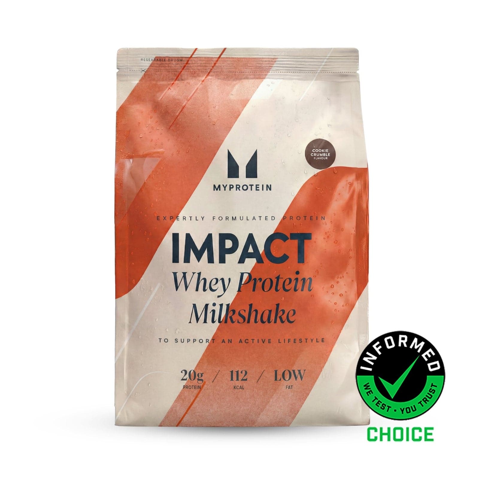 Impact Whey Protein Milchshake - 2700g - 90portionen - Cookie Crumble