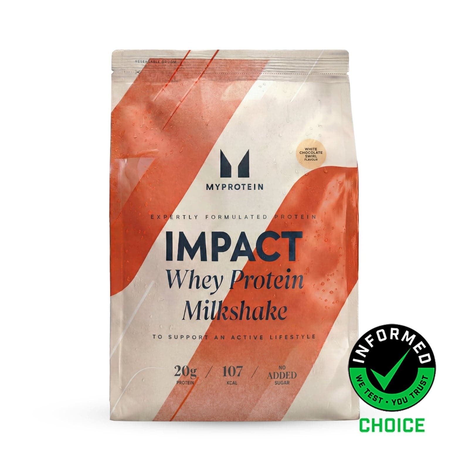 Impact Whey Protein Milchshake - 120portionen - White Chocolate Swirl