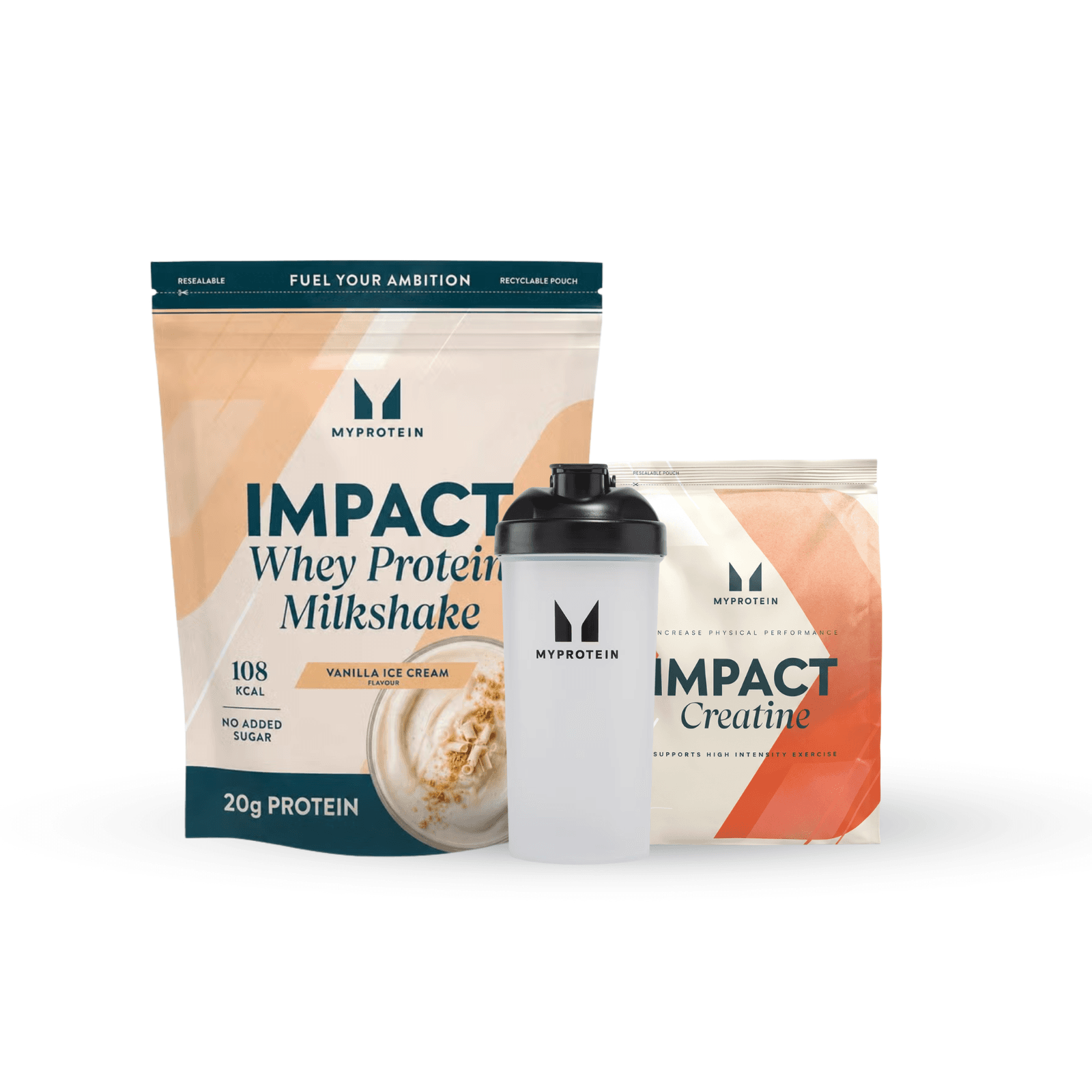 Bundle „Get Stronger“ - Vanilla Ice Cream (Milkshake) - Unflavoured