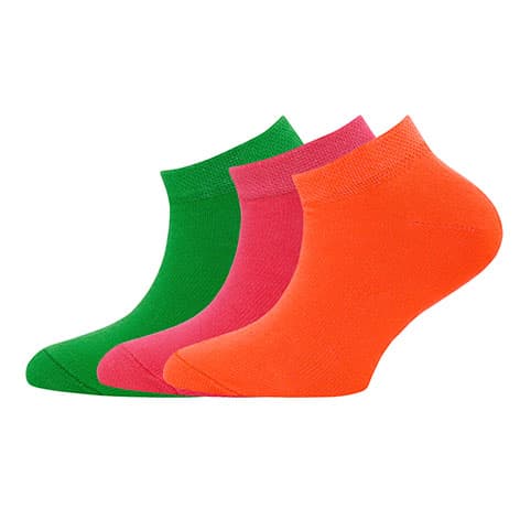 Sneakersocken 3er-Pack – Fluoreszierendes Grün – 27-30