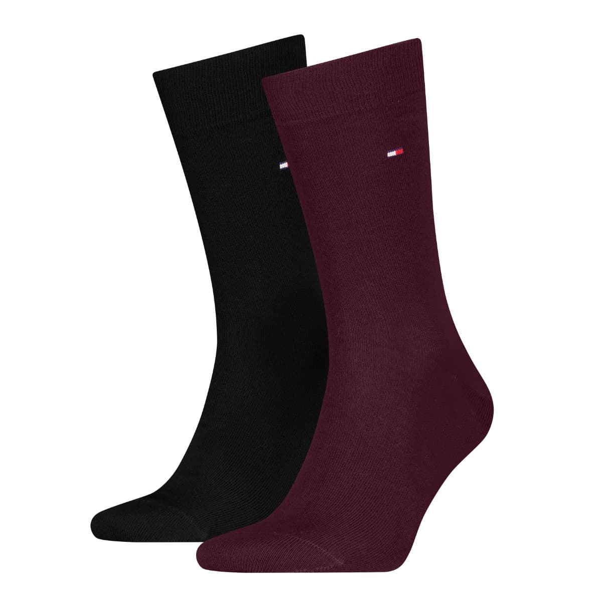 Klassische Herrensocken - 2er Pack - Burgunderrot - 43-46