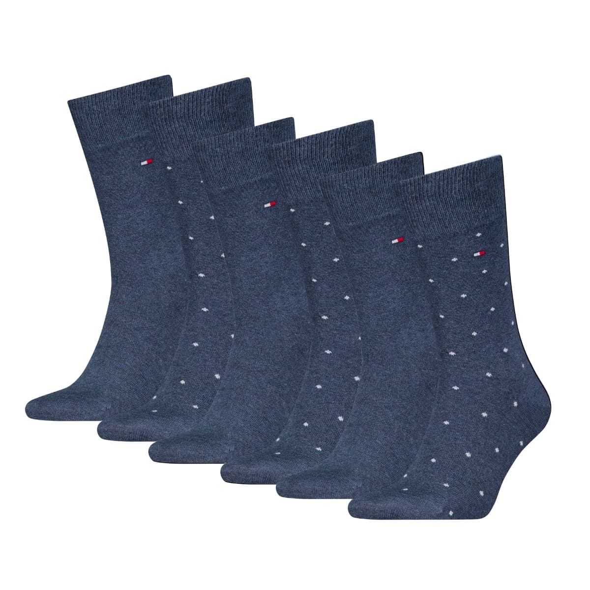 Herren Socken Mit Punkten - 6 Paar - Jeans - 39-42