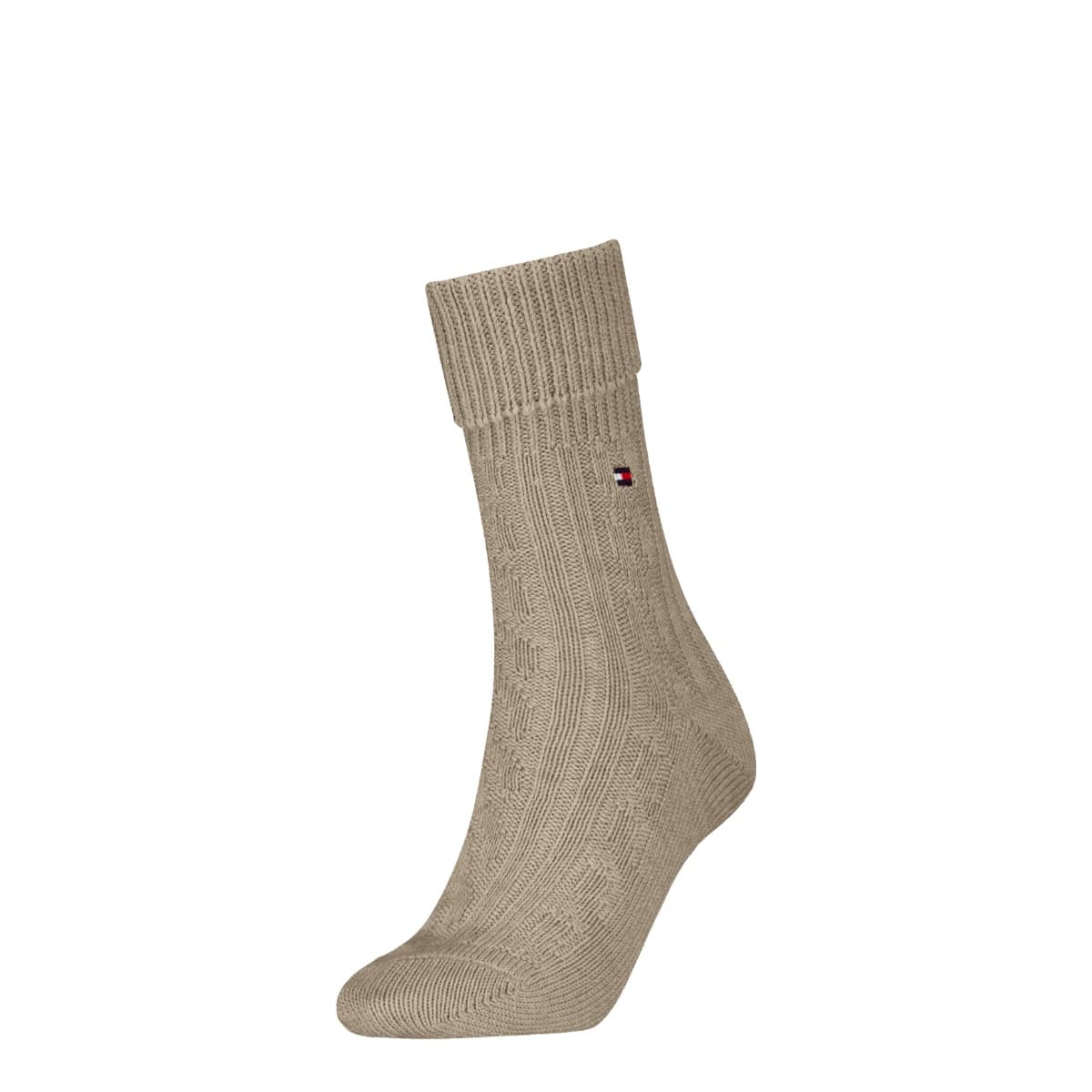 Damensocken Mit Kabelmuster - Sand - 35-38