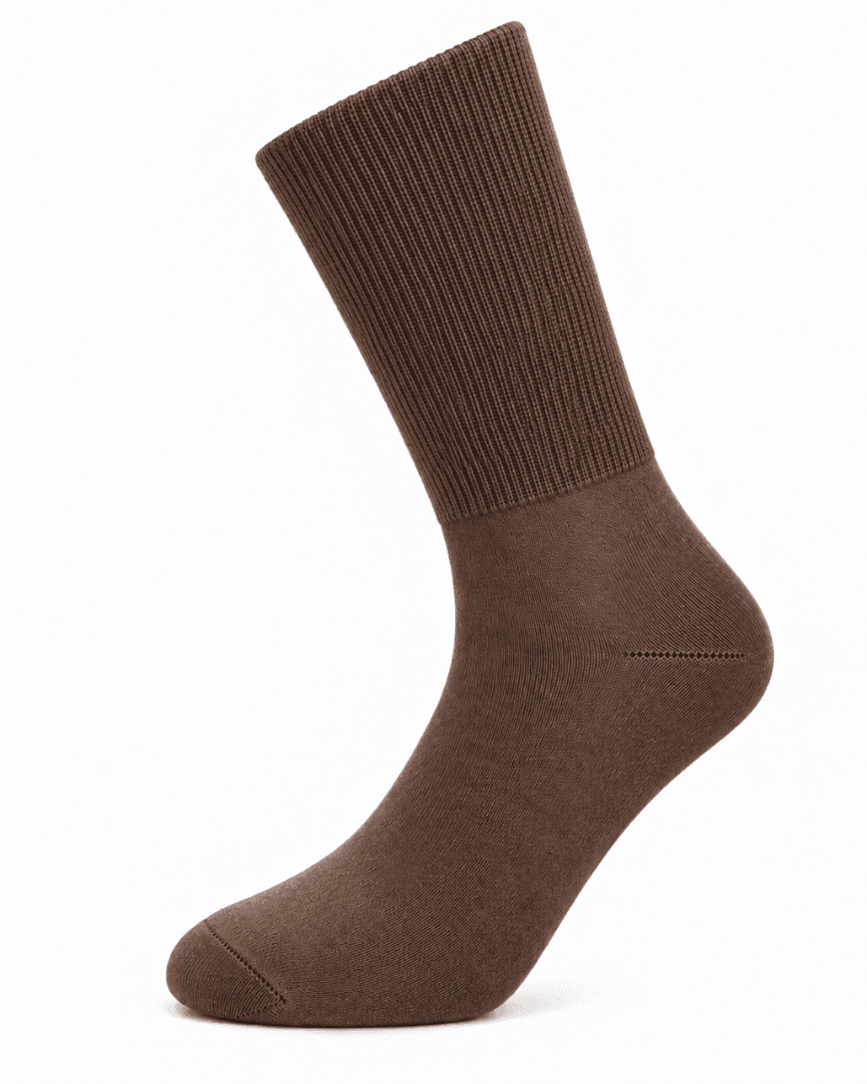 Unisex Diabetes Sokken Coolmax - Dark Beige - 35-38 - 2 Paar