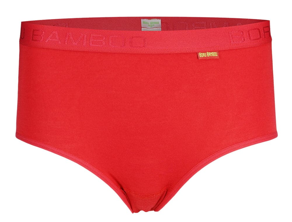 Boru Damen Slip Aus Bambus – Rot – L