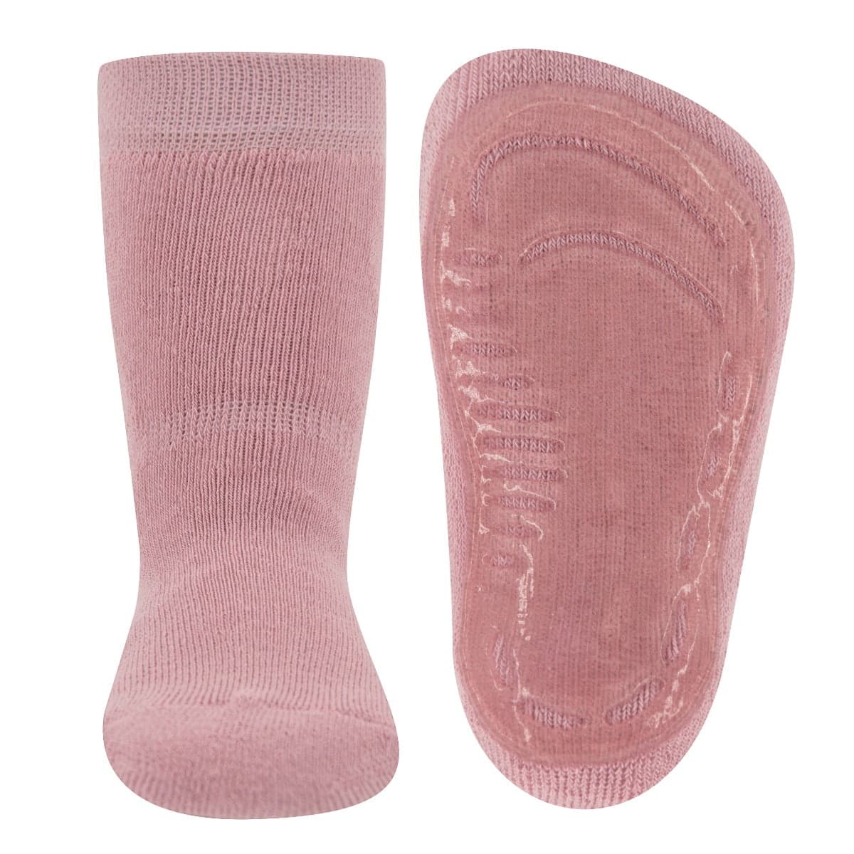 Rutschfeste Kindersocken – Helle Wilde Rose – 19-20