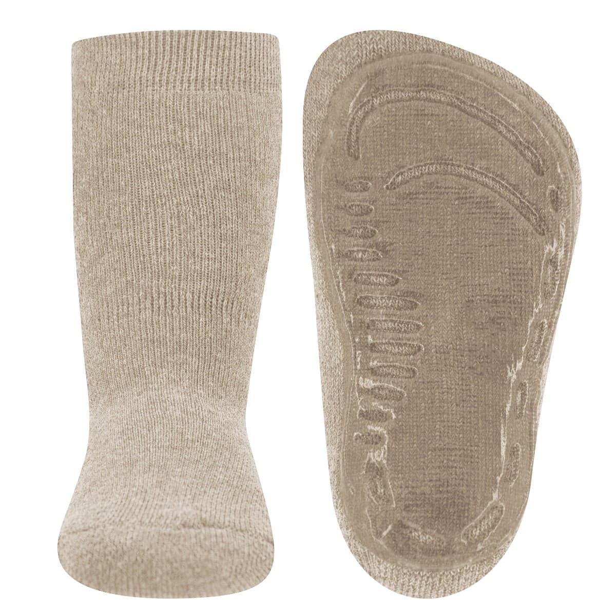 Antirutsch-Kindersocken – Dunkel Beige Melange – 29-30