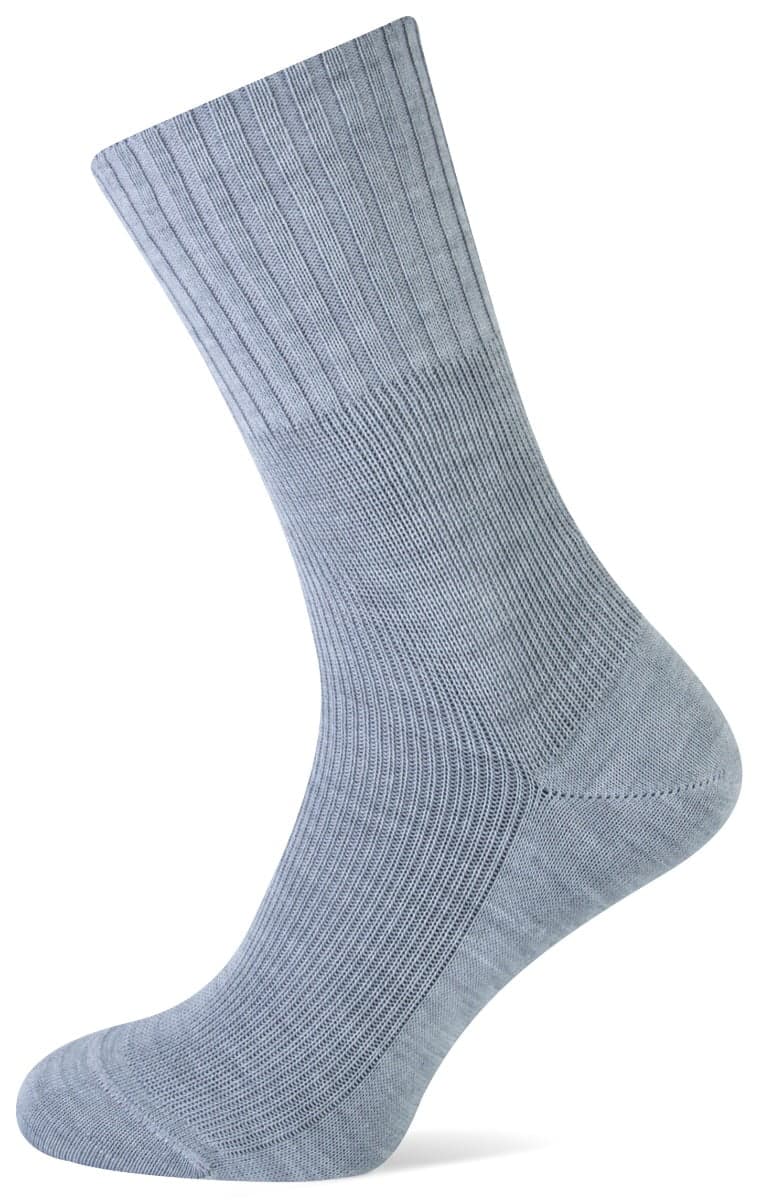 Wollherensocken Ohne Gummi – Grau Melange – 45-47