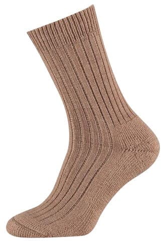 Wollsocken Mit Einer Frotteesohle – Camel – 45-47