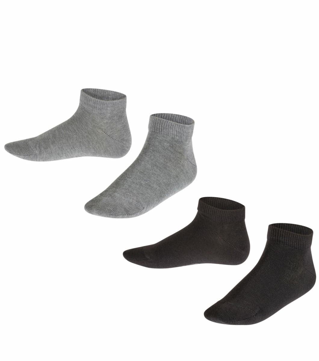 Glückliche Kinder Sneakersocken – Schwarz Grau – 31-34