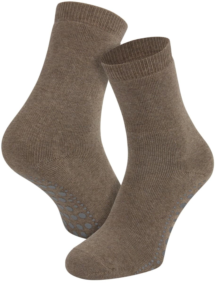 Rutschfeste Kindersocken Aus Baumwolle – Beige – 31-34