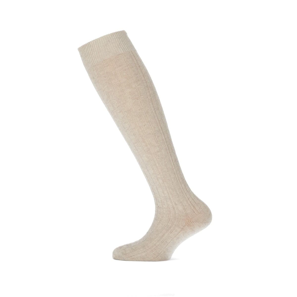 Kniestrumpf Ym Kabel – L Beige Melange – 27-30