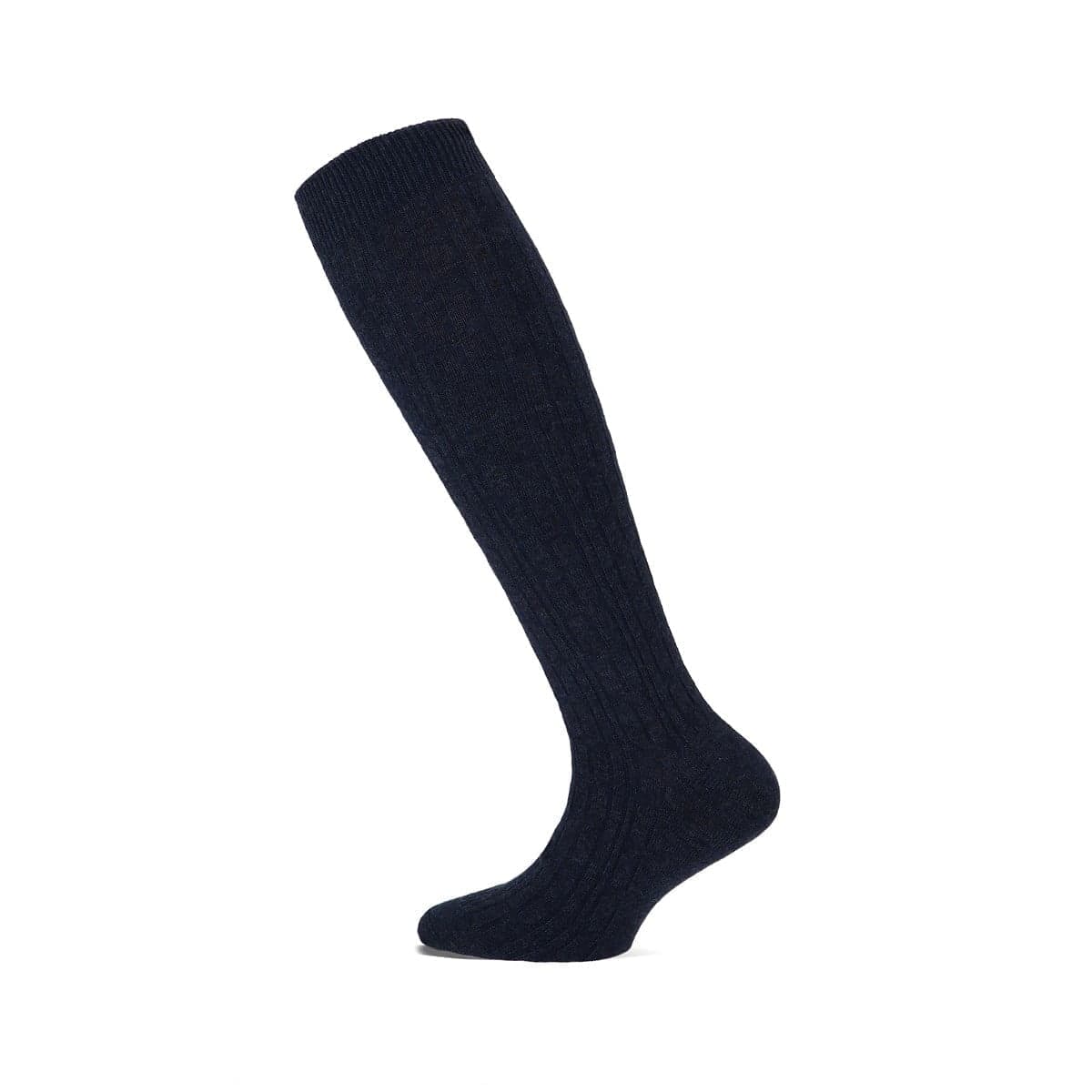 Kniestrumpf Ym Kabel – Dunkeljeans-Melange – 27-30