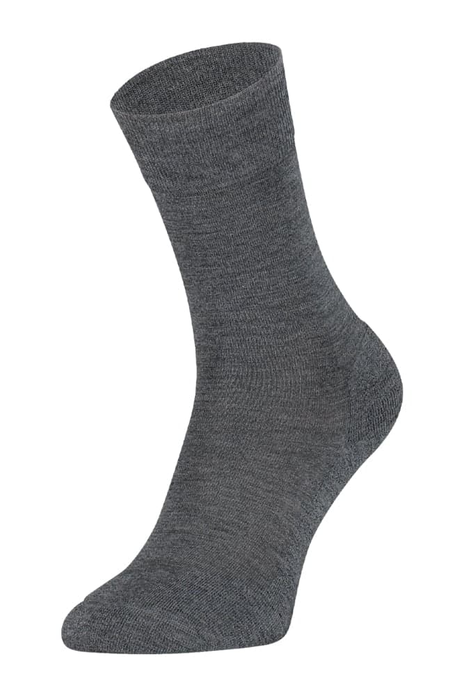 S13 Vip Dünne Merinowollsocken Mit Frotteesohle – Grau – 46-48