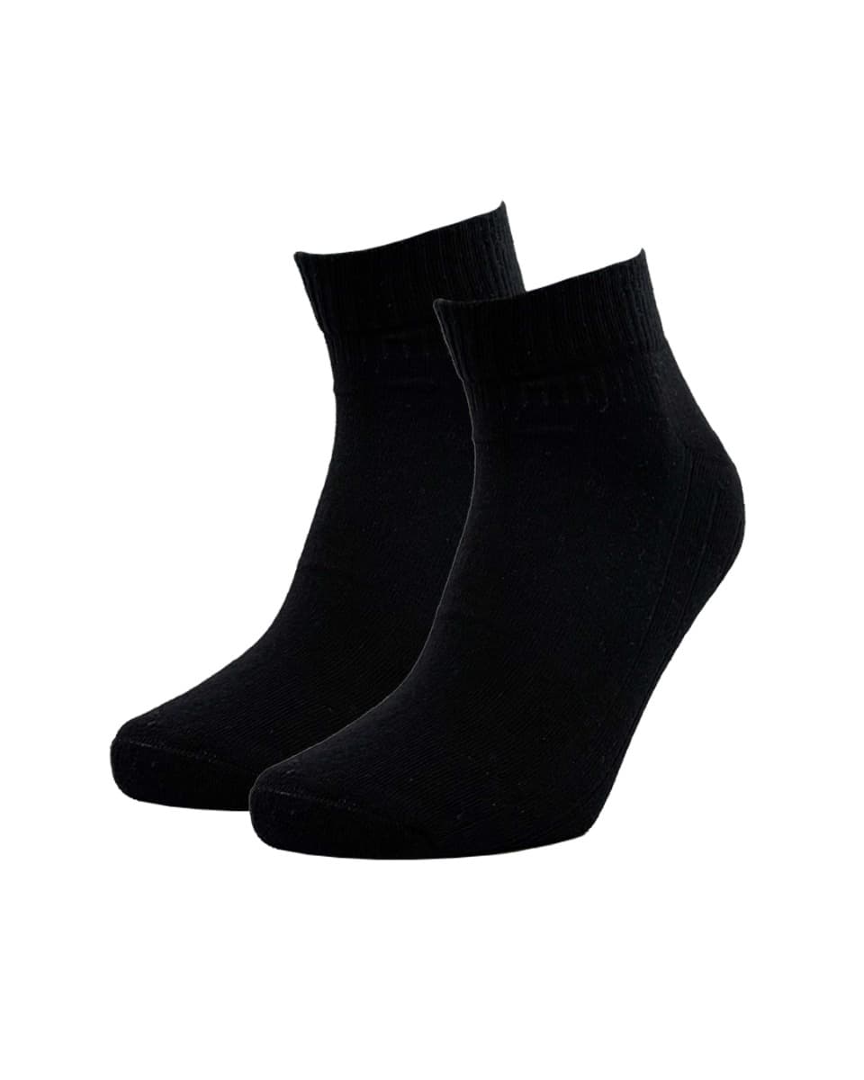 Damen Basics Viertelsocken Mit Frottéeboden - Schwarz - 36-42 - 3 Paar