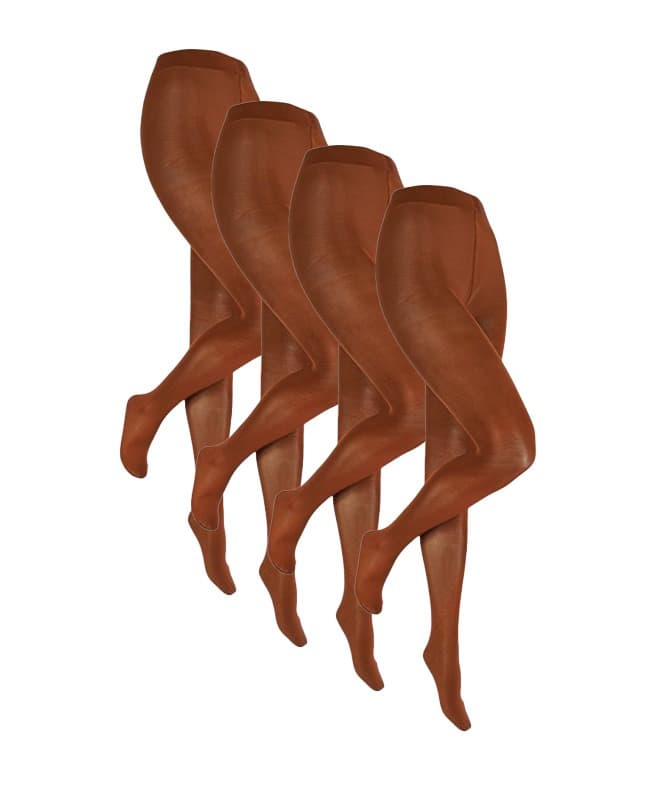 60 Denier Strumpfhose Aus Mikrofaser – Kokosnuss – Xxl - 4 Paar