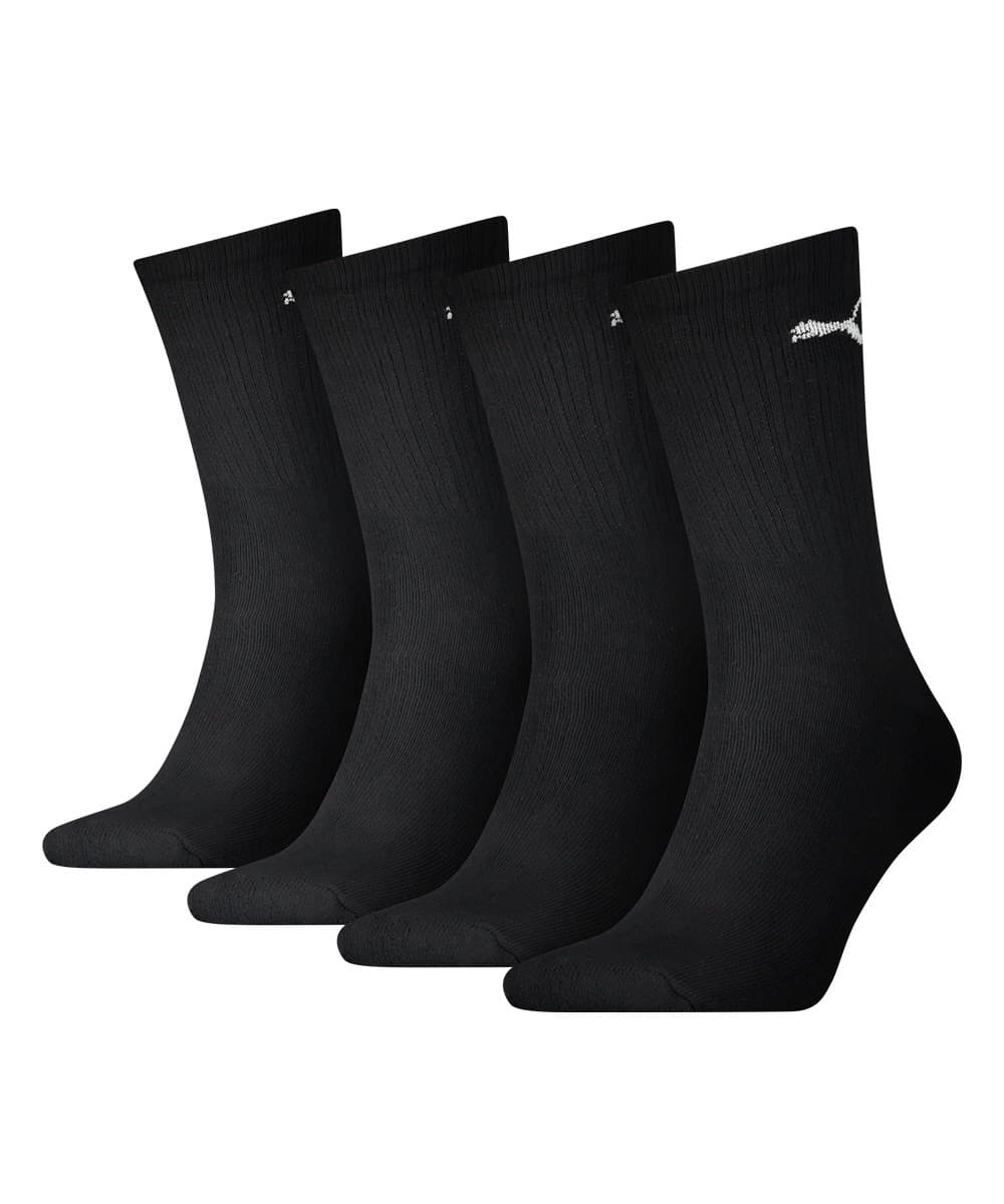 Unisex Crew-Socken - Vorteilsset 3+1 - Schwarz - 43-46