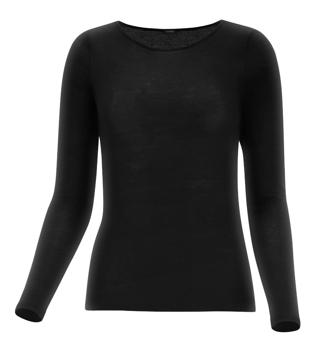 Perfect Line Cashmere - T-Shirt Mit Langen Ärmeln - L - Schwarz