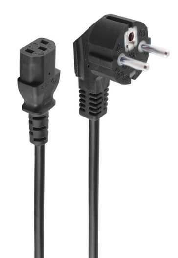 Shiverpeaks Basic-S Schutzkontakt Stromkabel, 2,0 M, Schwarz