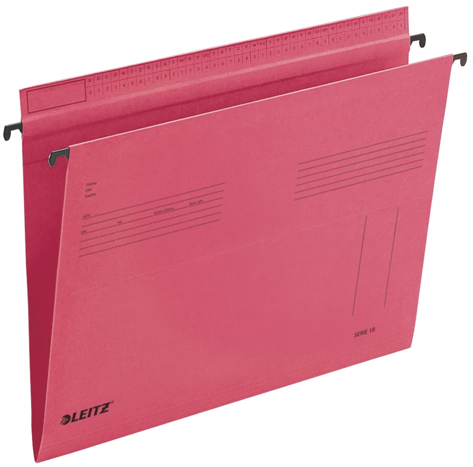Leitz Serie 18 Hängemappe, A4, Seitlich Offen, Rot