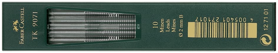 Faber-Castell Tk-Minen 9071, Tiefschwarz, Härtegrad: 4h