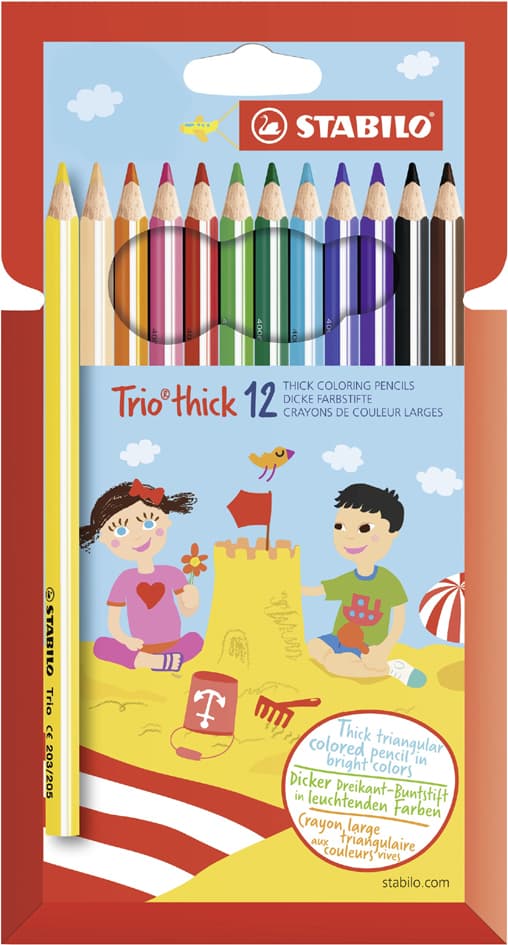 Stabilo Dreikant-Buntstifte Trio Dick, 18er Kartonetui