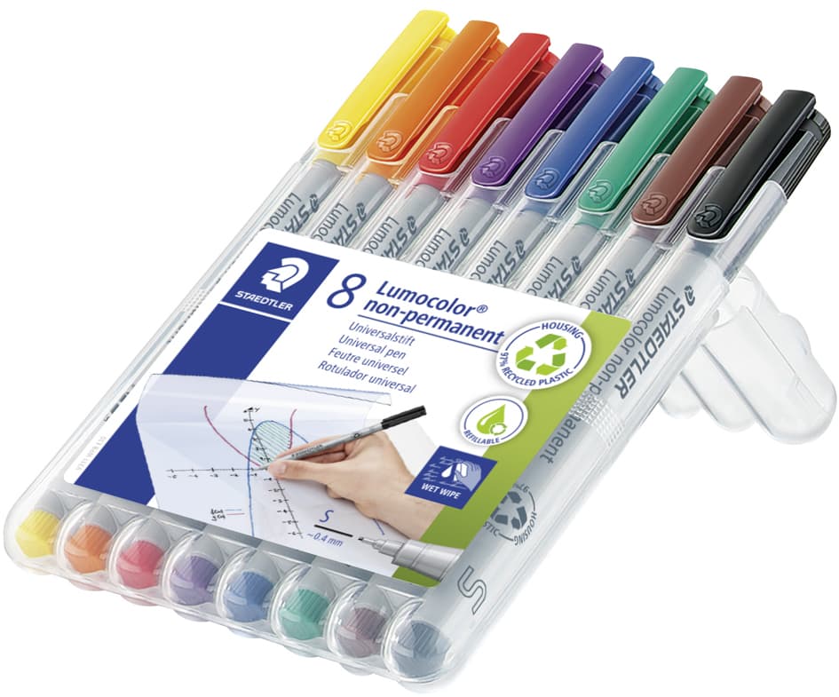 Staedtler Lumocolor Nonpermanent-Marker 311s, 8er Etui