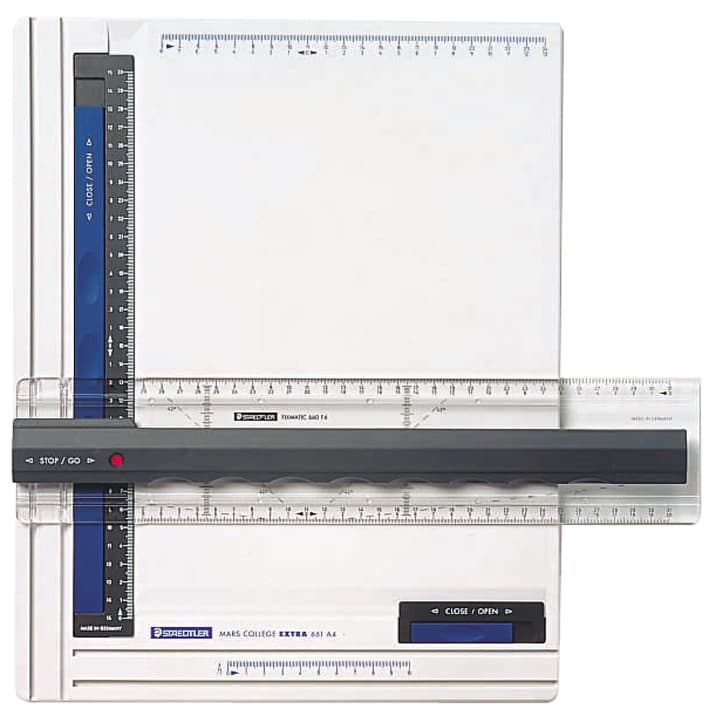 Staedtler Zeichenplatte Mars, Din A4, Weiß/Anthrazit/Blau