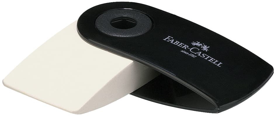 Faber-Castell Kunststoff-Radierer Sleeve Mini, Schwarz