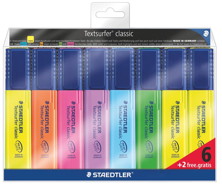 Staedtler Textmarker , Textsurfer Classic, , 6 + 2 Gratis