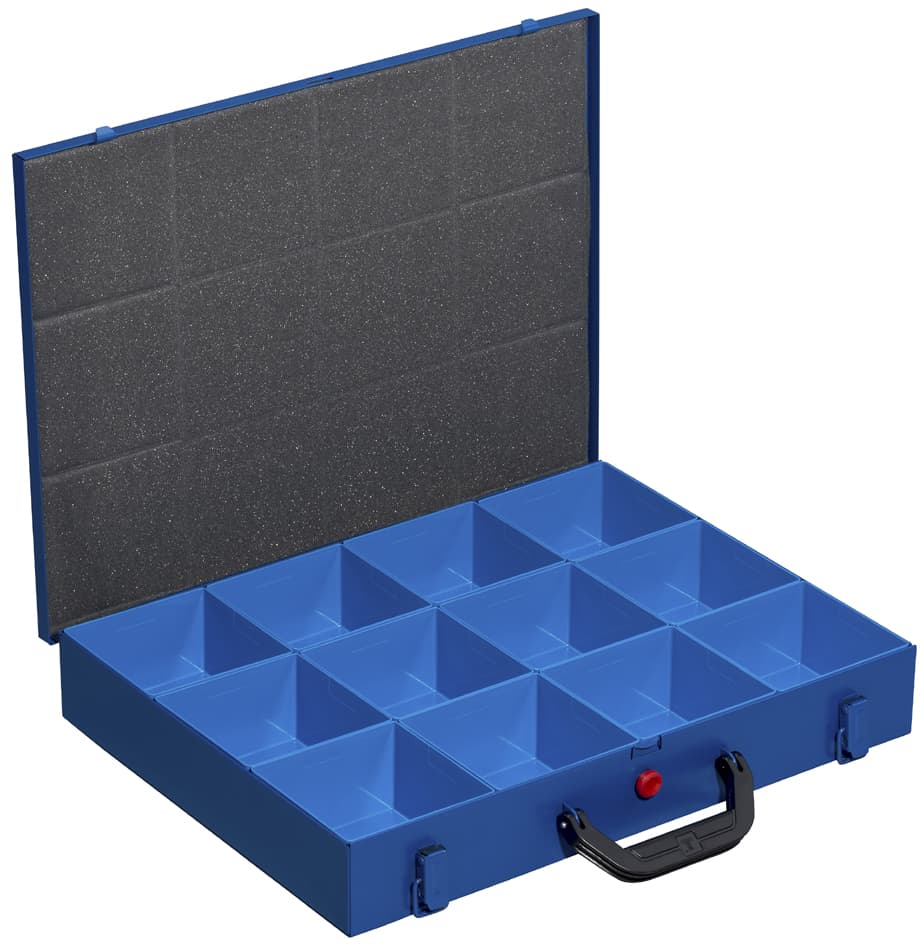 Allit Metall-Kleinteilekoffer Europlus Pro M 44h-12, Blau