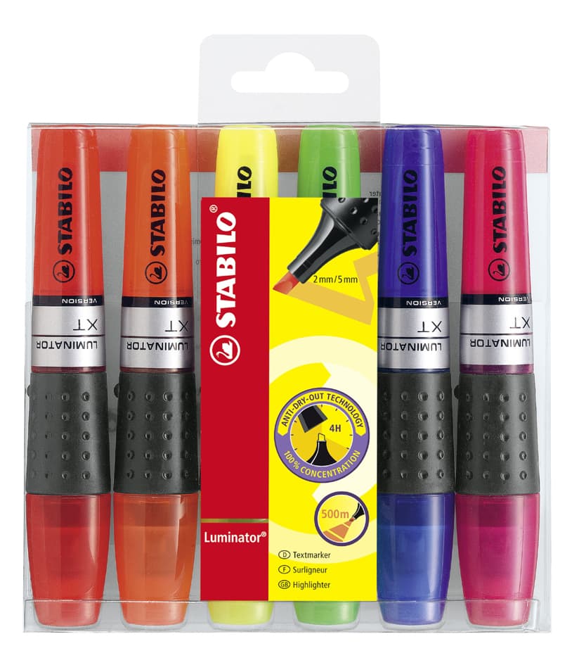 Stabilo Textmarker Luminator, 6er Pet-Etui