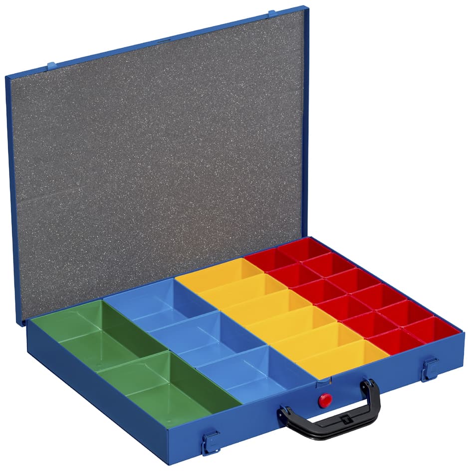 Allit Metall-Kleinteilekoffer Europlus Pro M 44l-23, Blau