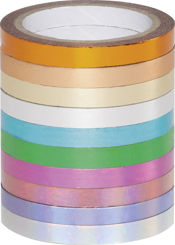 Folia Deko-Klebeband Washi-Tape Hotfoil, 10er Set