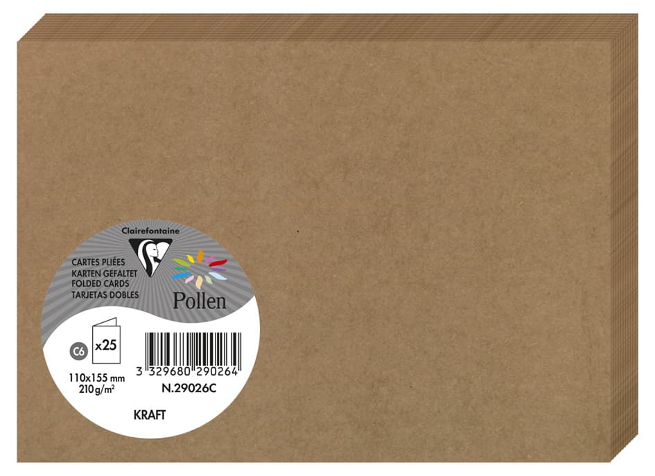 Pollen By Clairefontaine Doppelkarte 160 Mm, Kraft Braun