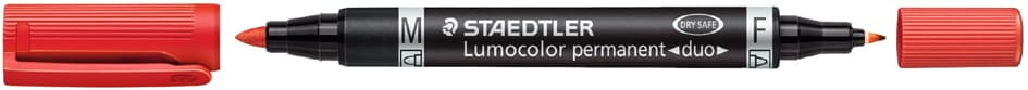 Staedtler Lumocolor Permanent-Marker Duo, Rot