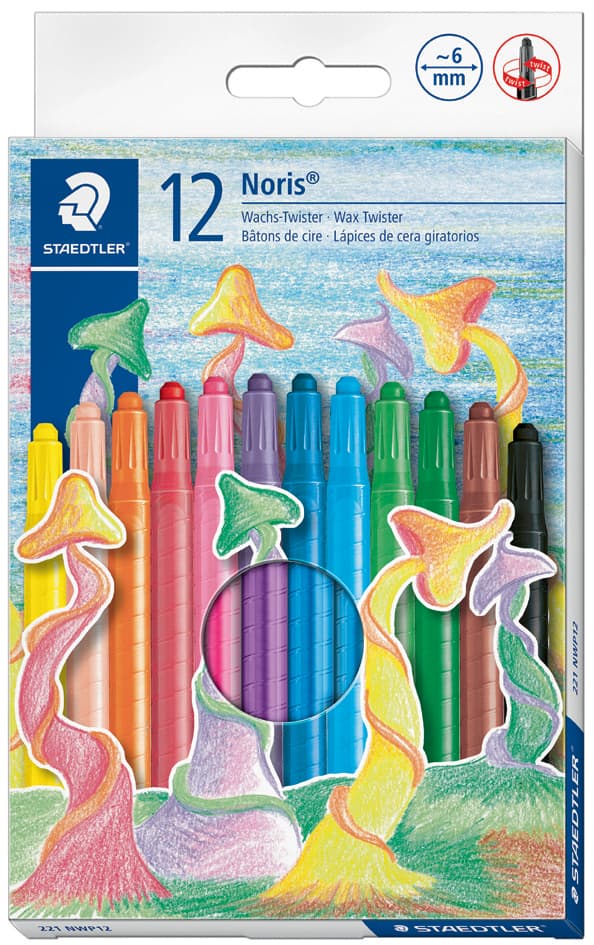 Staedtler Wachs-Twister Noris, 12er Weichplastiketui