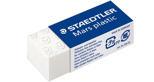 Staedtler Kunststoff-Radierer Mars Plastic Mini, Weiß